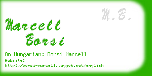 marcell borsi business card